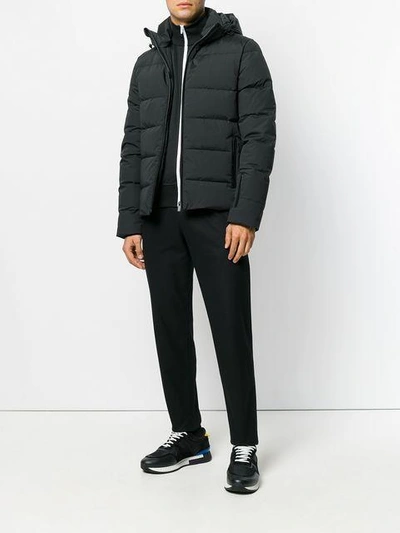Shop Fendi Bag Bugs Puffer Jacket - Black