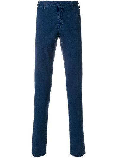 Shop Incotex Straight-leg Suit Trousers In Blue