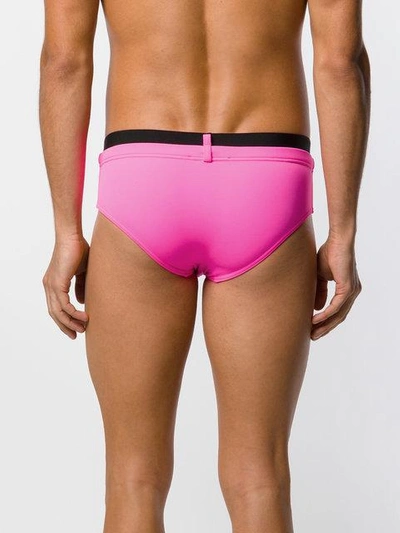 Shop Dsquared2 Neon Swim Briefs - Pink