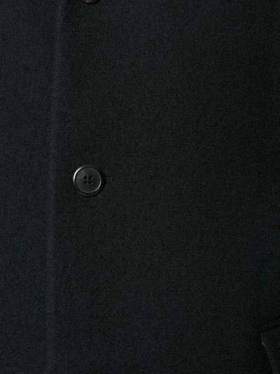 Shop Prada Straight Fit Button Coat - Black