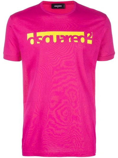 Shop Dsquared2 Logo Printed T-shirt - Pink