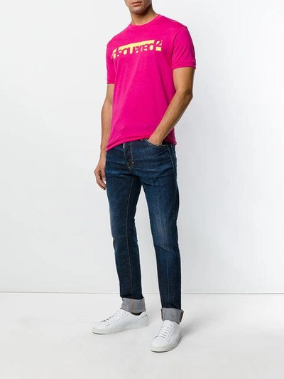 Shop Dsquared2 Logo Printed T-shirt - Pink