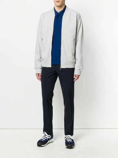 Shop Kenzo Zipped Sweatshirt - Grey