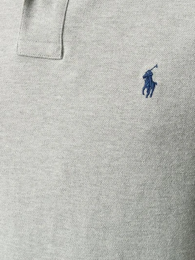 Shop Polo Ralph Lauren Logo Polo Shirt - Grey