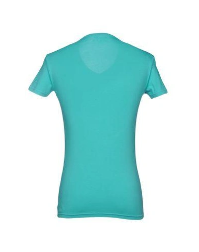 Shop Emporio Armani Undershirt In Turquoise