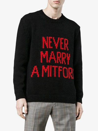 Shop Gucci Never Marry A Mitford Jumper In Black