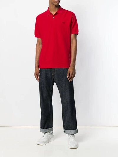 Shop Junya Watanabe Man Short-sleeve Polo Top - Red