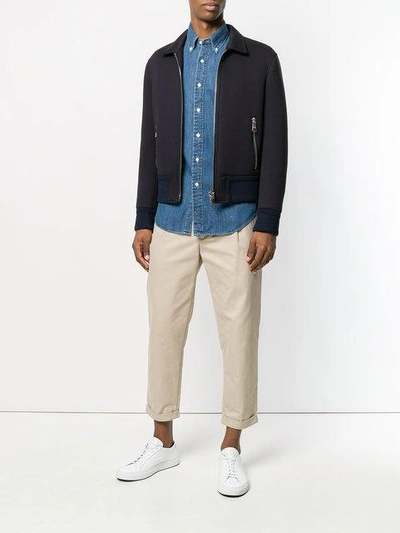 Polo Ralph Lauren Denim Sport Shirt In Blue