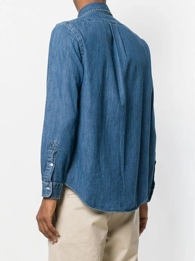 Shop Polo Ralph Lauren Button-down Denim Shirt In Blue