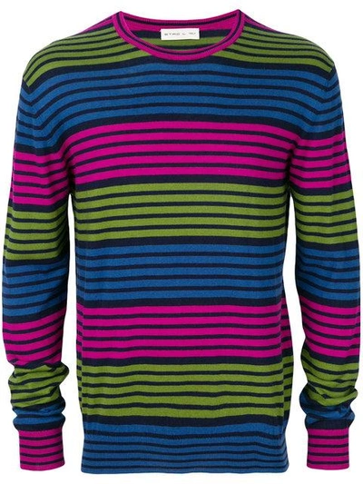 Shop Etro Striped Knitted Sweater