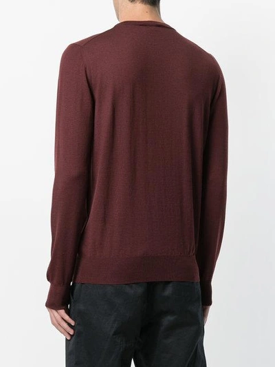 Shop Fay Crew Neck Sweater In Brown