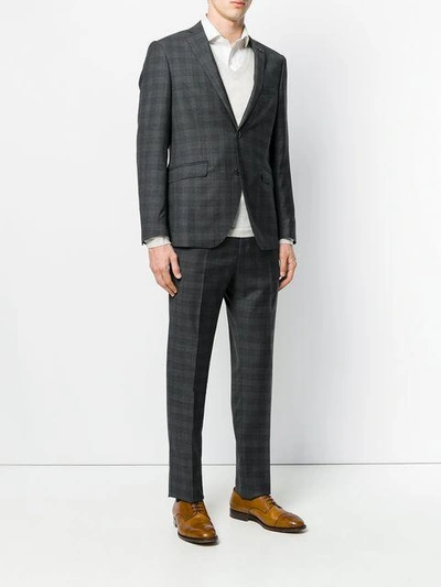 Shop Etro Two Piece Formal Suit - Grey