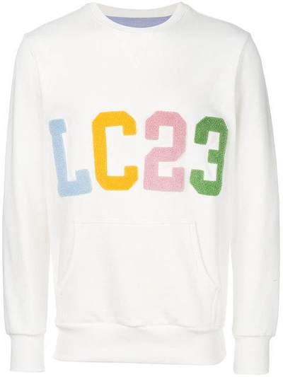 Shop Lc23 Logo Patch Sweatshirt - White