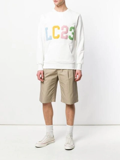 Shop Lc23 Logo Patch Sweatshirt - White