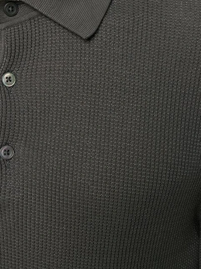 Shop Tom Ford Longsleeved Polo Shirt - Grey