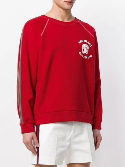 Shop Gucci Blind For Love Sweatshirt - Red