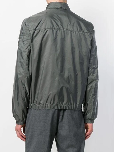 Shop Prada Classic Windbreaker Jacket - Grey