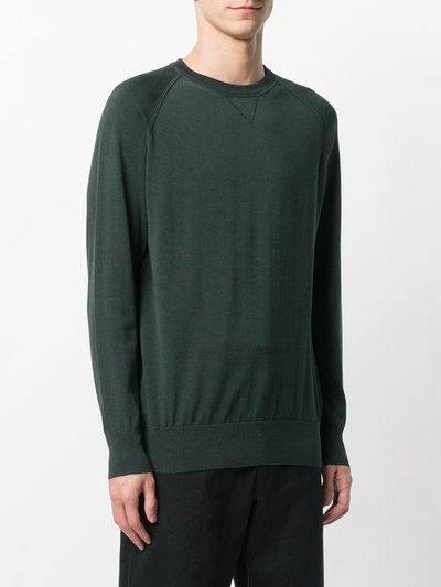 Shop Aspesi Round Neck Sweatshirt - Green