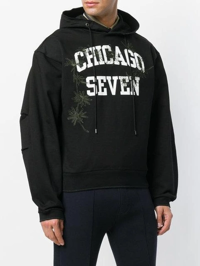 Shop Oamc Chicago Seven Hoodie In Black