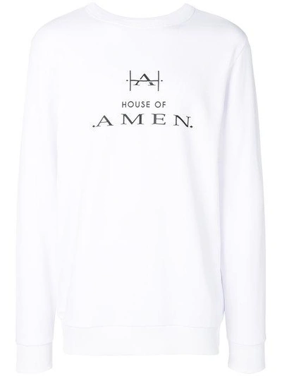 Shop Amen Logo Print Sweatshirt