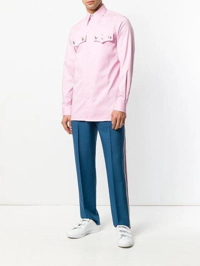 Shop Calvin Klein 205w39nyc Western Shirt In Pink