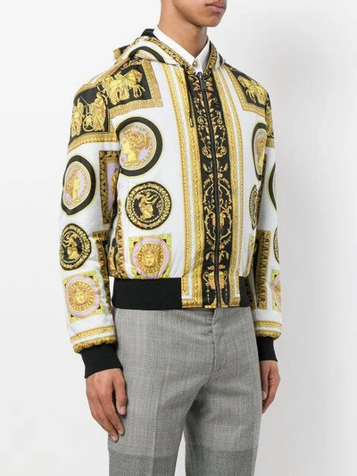 Shop Versace Cornici Print Jacket - Multicolour