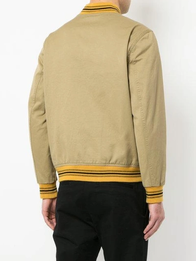 Shop Kent & Curwen Varsity Bomber Jacket In Green