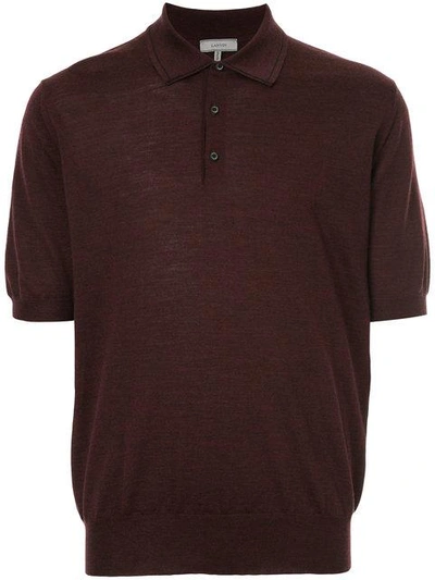 Shop Lanvin Casual Knitted Polo Shirt