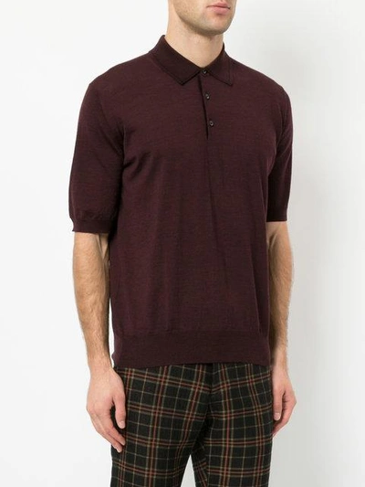 Shop Lanvin Casual Knitted Polo Shirt