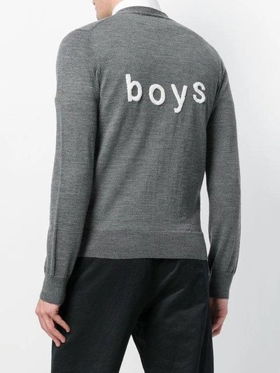 Shop Comme Des Garçons Shirt Boys Boys Cardigan - Grey
