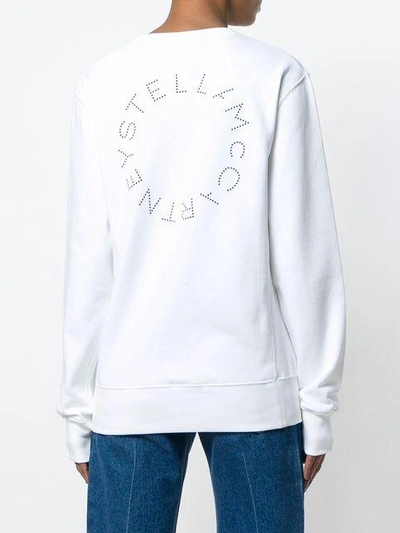 Shop Stella Mccartney Rear Logo Sweatshirt - White