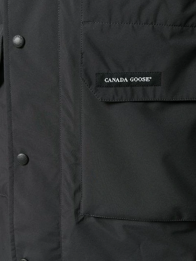 Shop Canada Goose Harbour Coat In Black