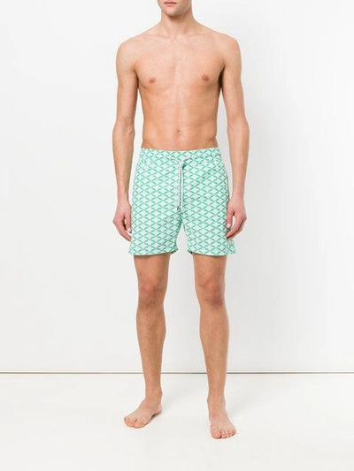 Shop Love Brand Printed Swim Shorts In Green