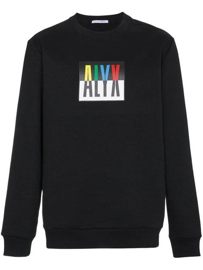 Shop Alyx Logo Crew Neck Sweatshirt In Black