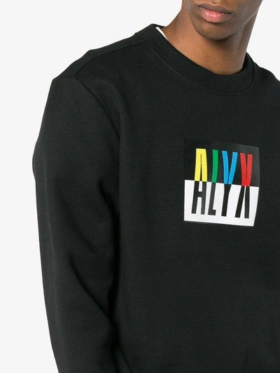 Shop Alyx Logo Crew Neck Sweatshirt In Black