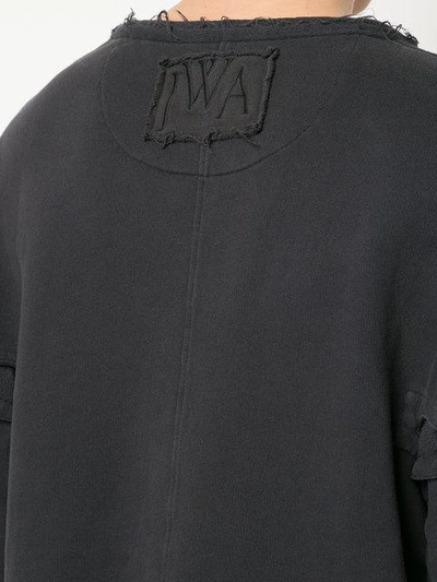Shop Jw Anderson Sweatshirt Mit Aufgerauten Kanten - Grau In Grey