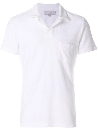 Shop Orlebar Brown Front Pocket Polo Shirt In White