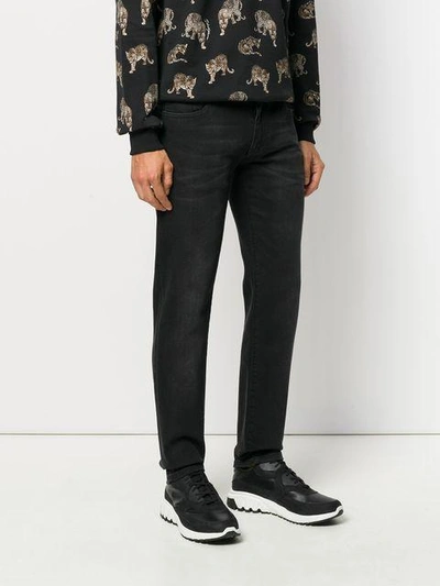 Shop Dolce & Gabbana Straight Leg Jeans In Black