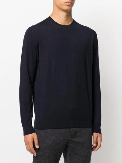 Shop Prada Crew Neck Sweater In F0svf Blue