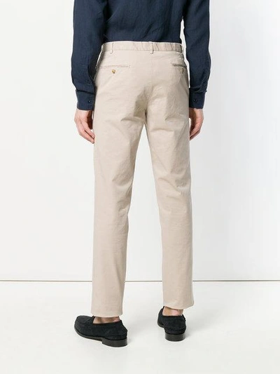 Shop Fashion Clinic Timeless Straight Trousers In Neutrals