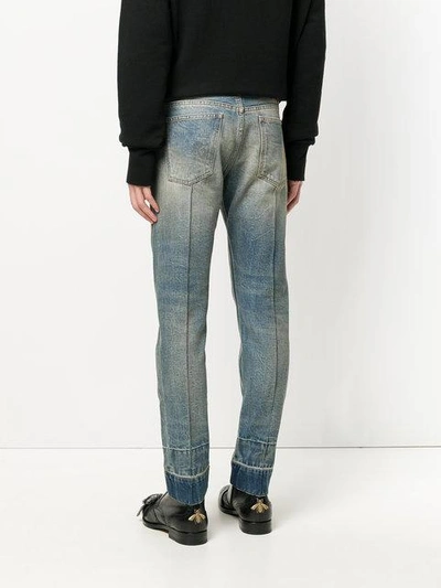 Shop Gucci Stained Punk Jeans In Blue