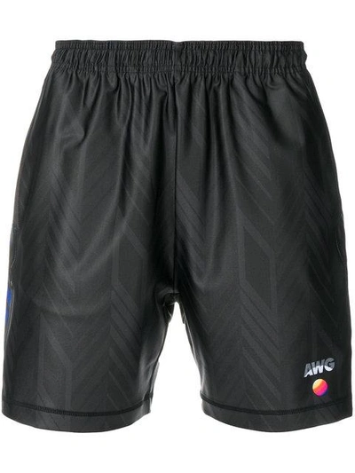 Shop Alexander Wang Casual Logo Shorts - Black