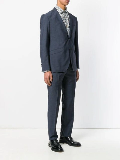 Shop Etro Two Piece Formal Suit In Blue