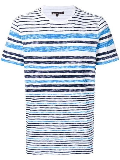 Shop Michael Kors Collection Striped T-shirt - Blue
