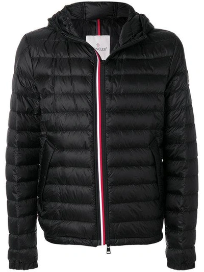 Shop Moncler Hooded Padded Jacket - Black