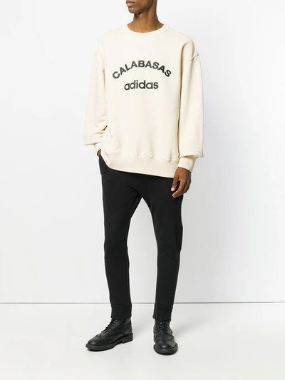 Shop Yeezy X Adidas Calabasas Sweatshirt - Yellow