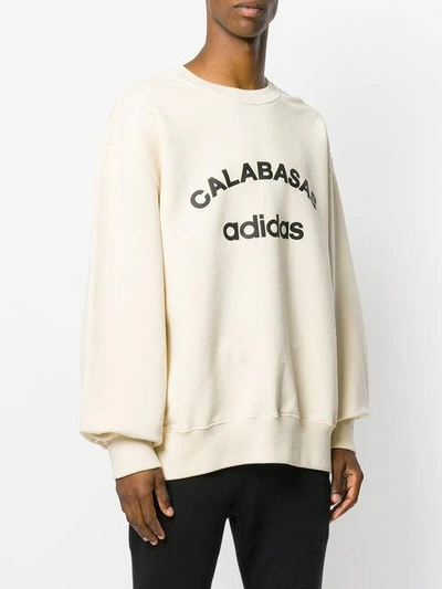 Shop Yeezy X Adidas Calabasas Sweatshirt - Yellow