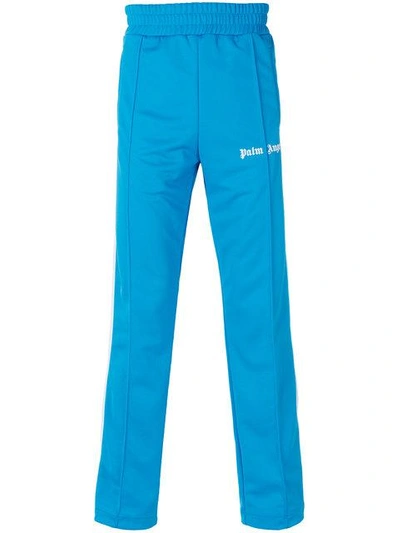 Shop Palm Angels Striped Track Trousers In Blue