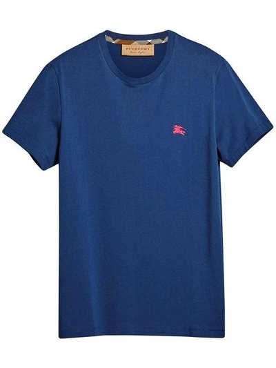 Shop Burberry Cotton Jersey T-shirt - Blue