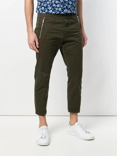 cropped zip trousers